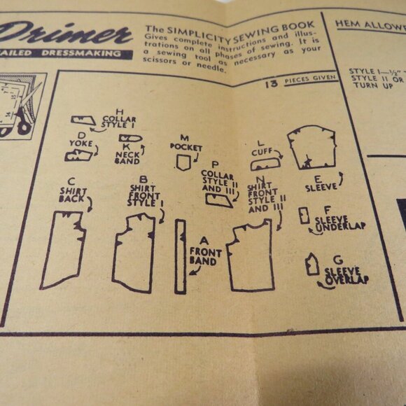 Simplicity 2543 sewing pattern Boys size 10 Shirt (complete) - Picture 3 of 11